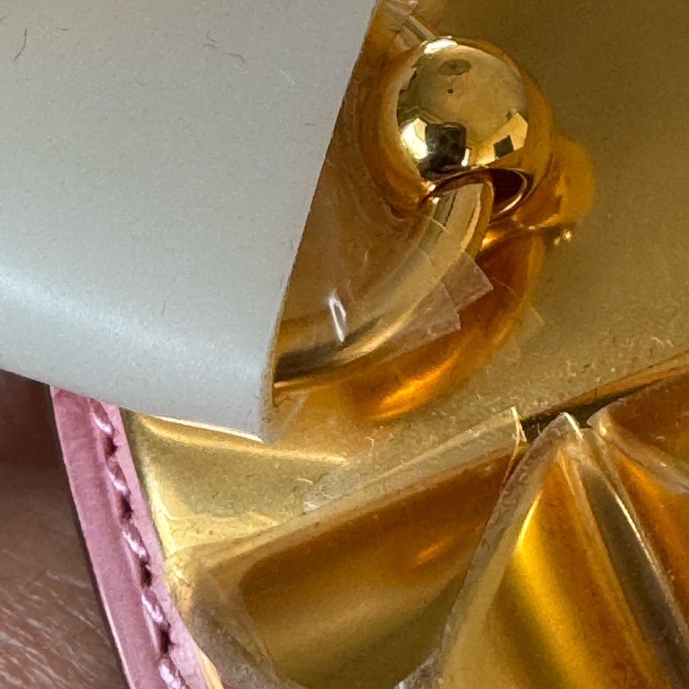 Hermes Collier CDC in pink alligator leathers with gold plated hardware - Picture 7 of 10